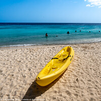 Buy canvas prints of kayak on the beach  by Gail Johnson