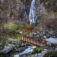 Buy canvas prints of Views around Aber Falls in winter in North Wales  by Gail Johnson