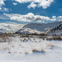 Buy canvas prints of Winter in Snowdonia after a fall of snow  by Gail Johnson