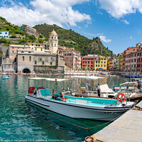 Buy canvas prints of Visiting the fishing villages of Cinque terre, Italy, Europe by Gail Johnson