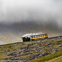 Buy canvas prints of Views around Snowdon with trains running up to the summit  by Gail Johnson
