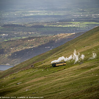 Buy canvas prints of Views around Snowdon with trains running up to the summit  by Gail Johnson