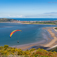 Buy canvas prints of Views around Conwy Mountain and some paragliders by Gail Johnson