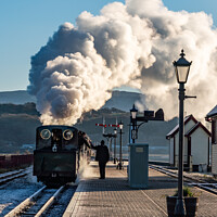 Buy canvas prints of Steam Trains around Porthmadog North wales in winter  by Gail Johnson