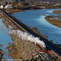 Buy canvas prints of Steam Trains around Porthmadog North wales in winter  by Gail Johnson