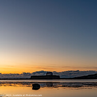 Buy canvas prints of Sunset at the church on the island - St Cwyfan's Anglesey  by Gail Johnson