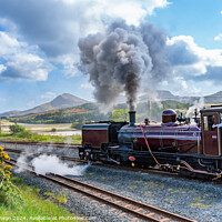 Buy canvas prints of Steam Train at Rhydd Ddu Station Snowdonia  by Gail Johnson