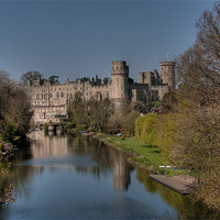 Buy canvas prints of View of Warwick Castle by Gail Johnson