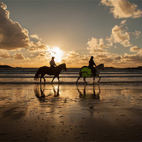 Buy canvas prints of Horses on the beach by Gail Johnson