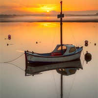 Buy canvas prints of Boats in the sunrise by Gail Johnson