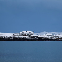 Buy canvas prints of Snow on Trearddur Bay by Gail Johnson