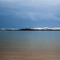 Buy canvas prints of Snow on Trearddur Bay  by Gail Johnson