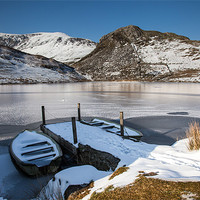 Buy canvas prints of Frozen Lake by Gail Johnson