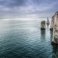 Buy canvas prints of Old Harry Rocks by Gail Johnson