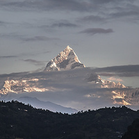Buy canvas prints of Fishtail Mountain by Gail Johnson