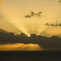 Buy canvas prints of Sunset over the Caribbean by Gail Johnson