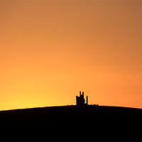 Buy canvas prints of Runied castle at sunset by Gail Johnson