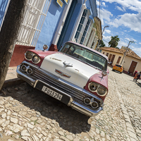Buy canvas prints of Trinidad City - classic car by Gail Johnson