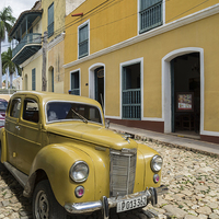 Buy canvas prints of Trinidad City Cuba - Classic car by Gail Johnson