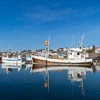 Buy canvas prints of Húsavík harbour Icelandic Views by Gail Johnson