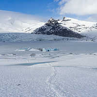 Buy canvas prints of Fjallsárlon glacier (walk) Icelandic Views by Gail Johnson