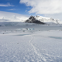 Buy canvas prints of Fjallsárlon glacier (walk) Icelandic Views by Gail Johnson