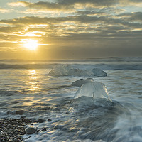 Buy canvas prints of Icelandic Views - Jökulsarlon sunrise by Gail Johnson