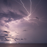 Buy canvas prints of Lightning Storm by Gail Johnson