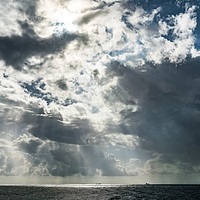 Buy canvas prints of    Sea and clouds    Curacao views  by Gail Johnson