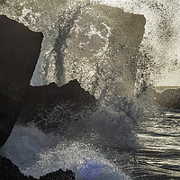 Buy canvas prints of   Crashing waves    Curacao views  by Gail Johnson