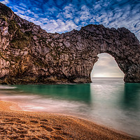 Buy canvas prints of Durdle Dor a rock arch off the Jurassic Coast Dors by Gail Johnson