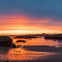 Buy canvas prints of Porth Diana Trearddur Bay Sunset Isle of Anglesey  by Gail Johnson