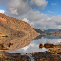 Buy canvas prints of Llyn Dinas reflections by Gail Johnson