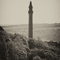 Buy canvas prints of Wainhouse Tower as seen from Warley Town - Vintage by Glen Allen