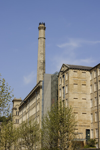 Dean Clough and the Victoria Mill Chimney  Picture Board by Glen Allen