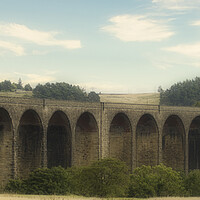 Buy canvas prints of Hewenden Viaduct Pastel Pano by Glen Allen