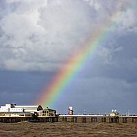 Buy canvas prints of Rainbow over North pier by Glen Allen