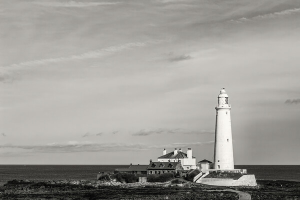 St Mary's Lighthouse Picture Board by Glen Allen