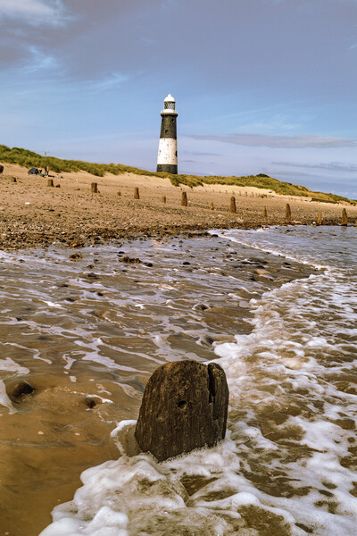 Spurn Point Lighthouse Picture Board by Glen Allen