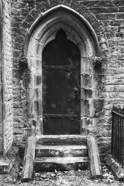 Old Church Doorway Picture Board by Glen Allen