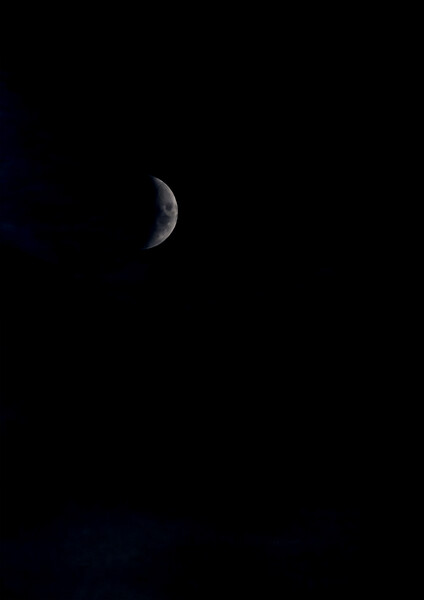 Emerging Moon - Night time Picture Board by Glen Allen
