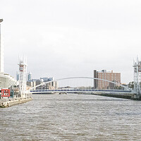 Buy canvas prints of Manchester Ship Canal - Salford Quays - Colour by Glen Allen