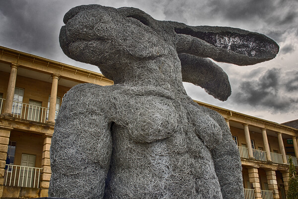 Lady Hare Torso - At the Piece Hall, Halifax Picture Board by Glen Allen