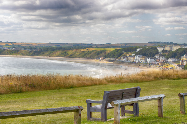 Filey Bay from The Brigg Picture Board by Glen Allen