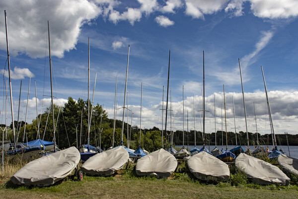Boats at Hornsea Mere Picture Board by Glen Allen