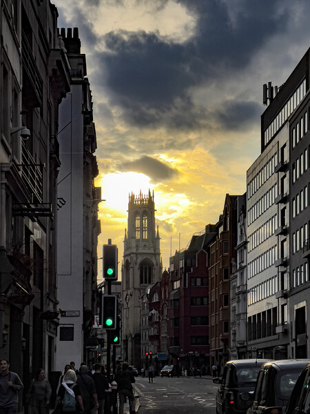 Sunset over Fleet Street London  Picture Board by Glen Allen