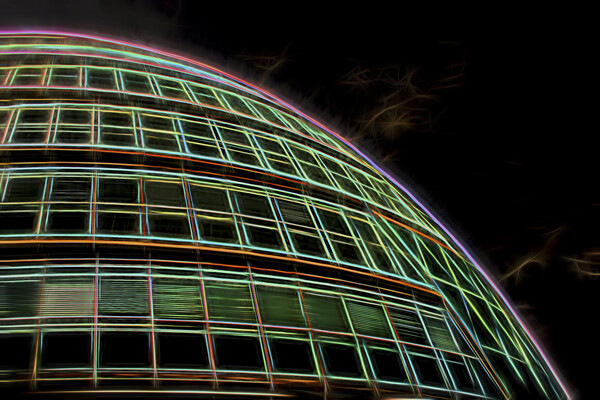 City Hall London - Abstract Picture Board by Glen Allen