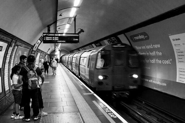 London Underground 03 High Contrast Picture Board by Glen Allen