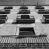 Buy canvas prints of Barcelona Apartments - Mono by Glen Allen