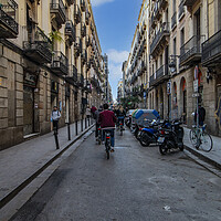 Buy canvas prints of A Barcelona Street by Glen Allen